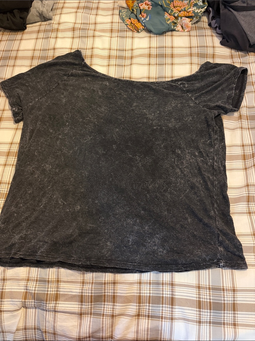 Torrid Washed Black Short Sleeve Tee